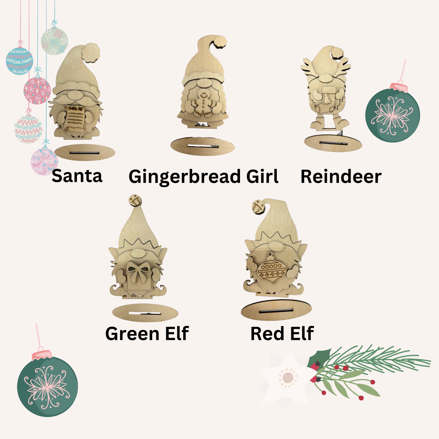 Christmas Standing Gnome Blanks