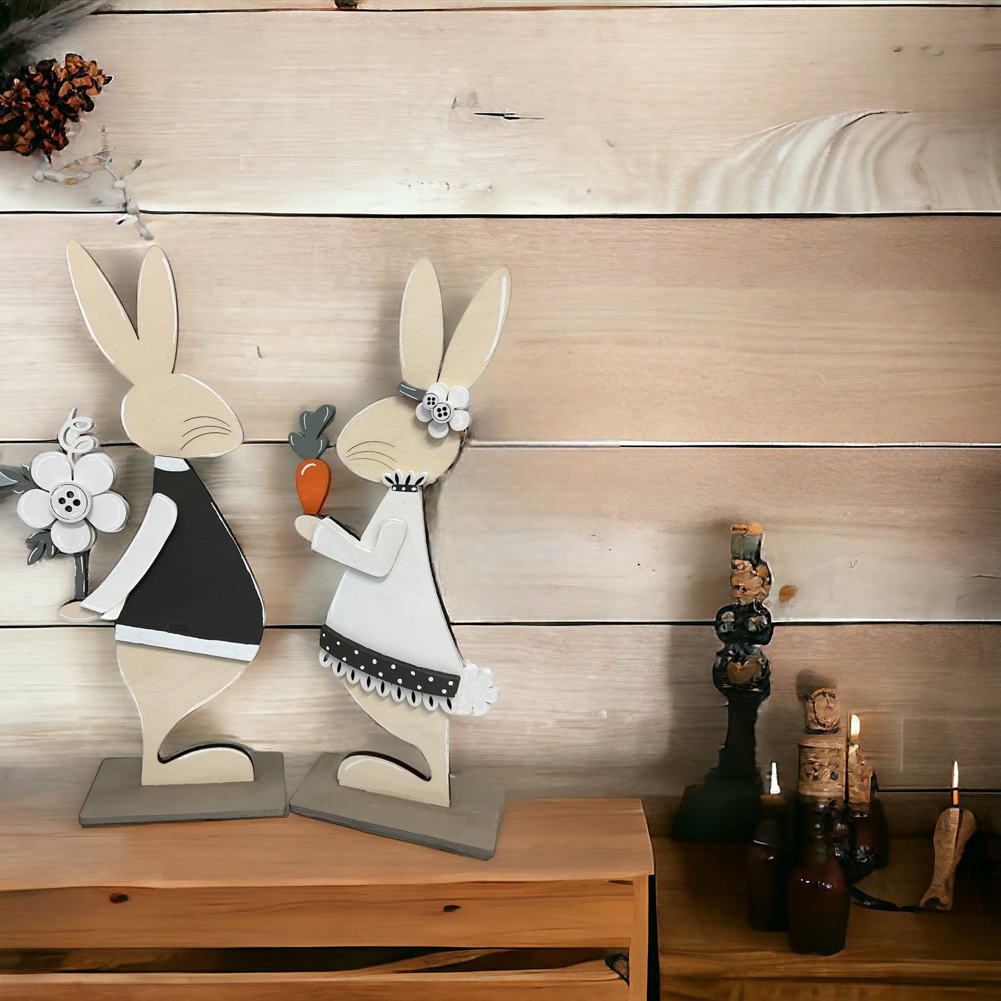 Wood Blank Standing Bunnies