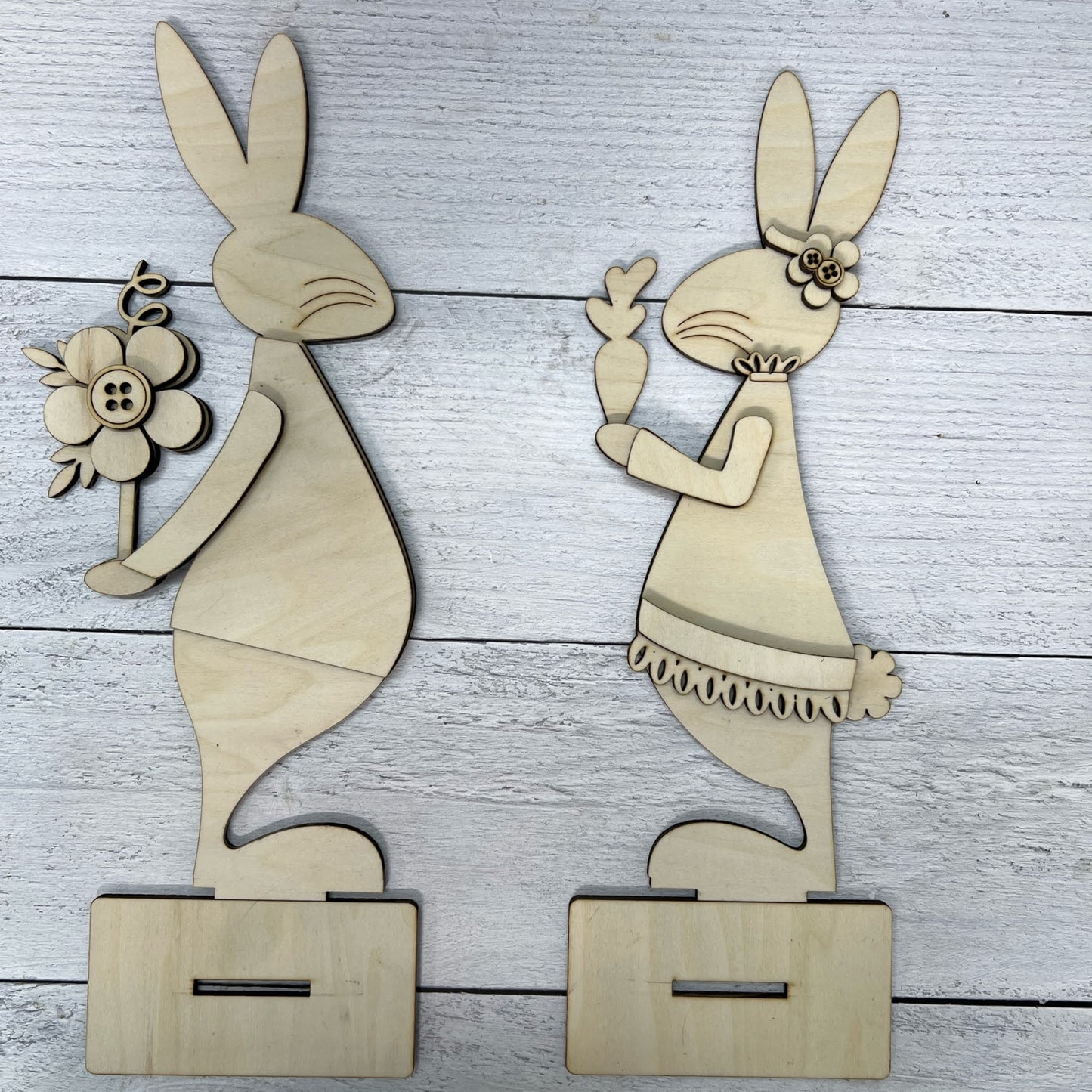 Wood Blank Standing Bunnies