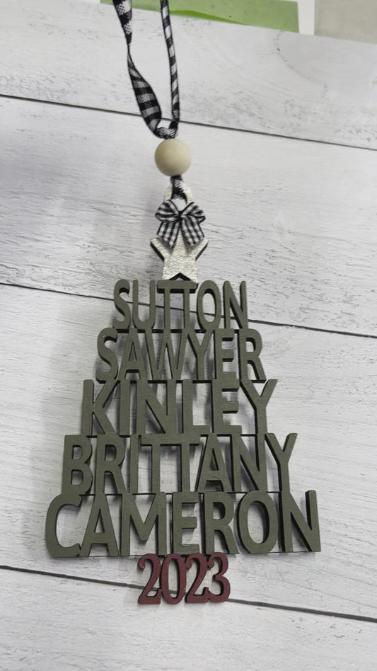 Family Personalized Tree Ornament