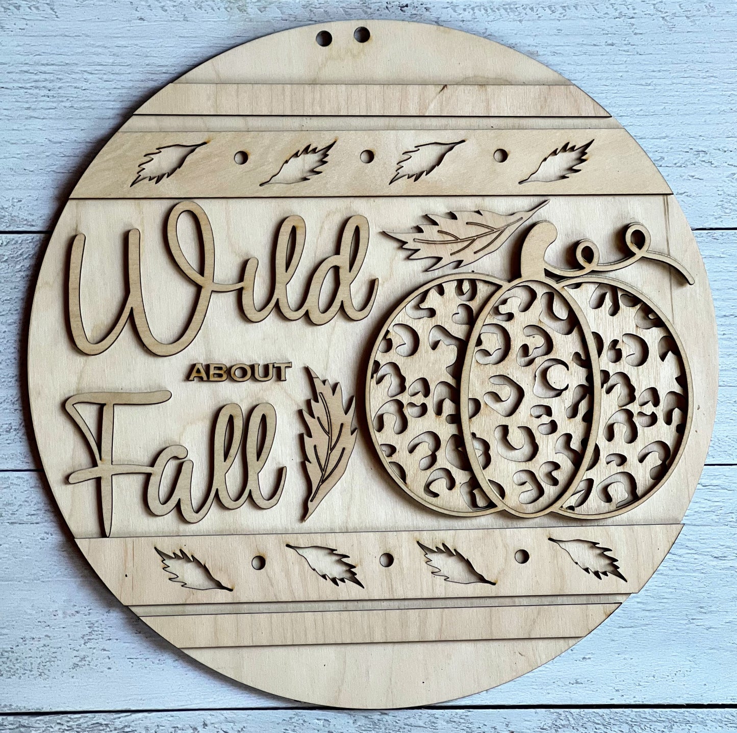 Wood Blanks Wild About Fall Door Hanger