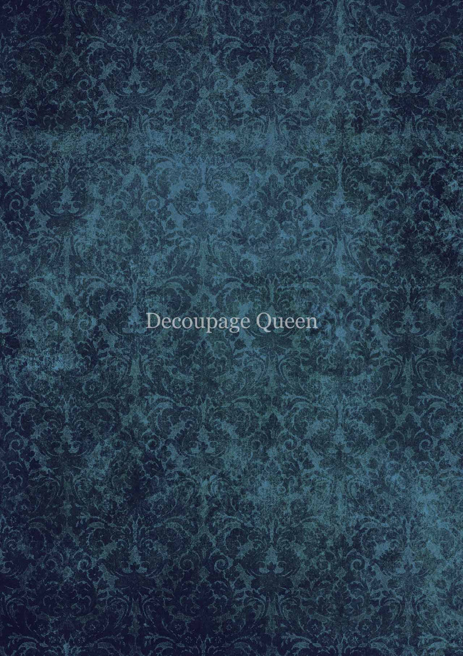 Decoupage Queen Blue Brocade