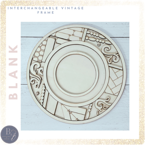 Interchangeable Vintage Circle Frame Blanks
