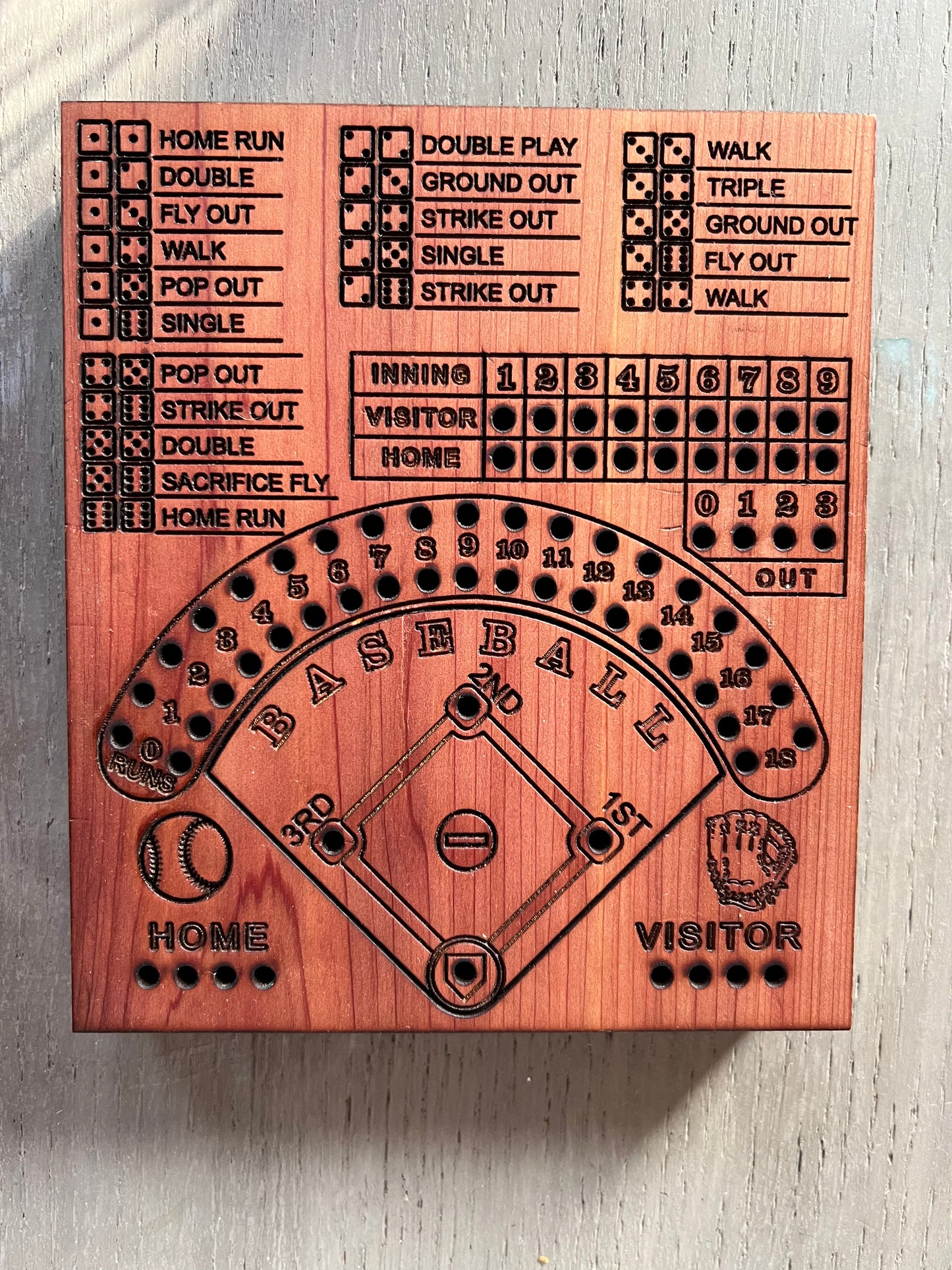 Baseball Peg Game