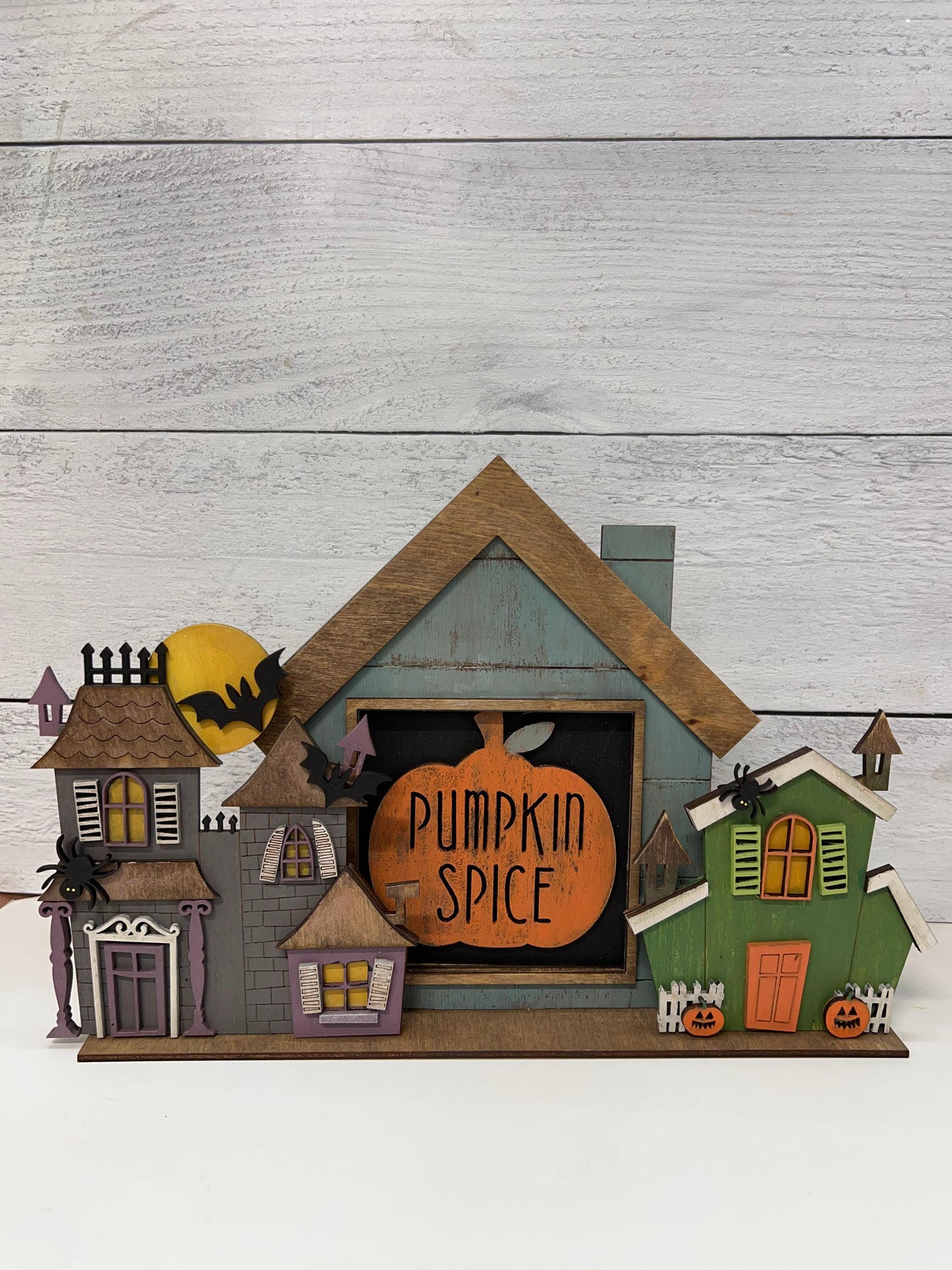 Wood Blank Halloween Houses and Finished Pieces