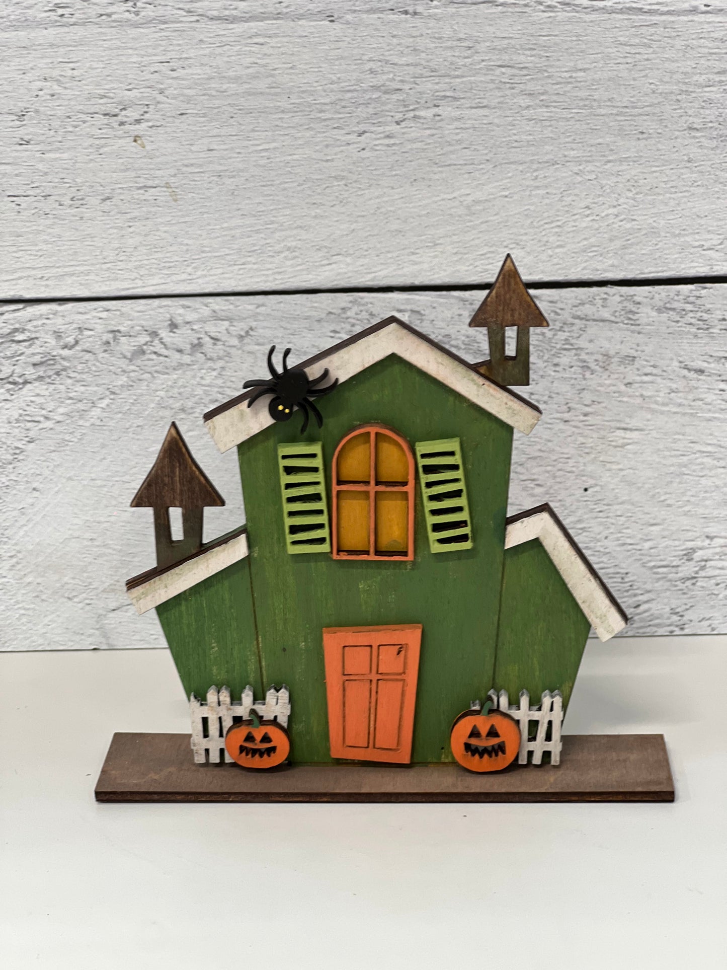 Wood Blank Halloween Houses and Finished Pieces