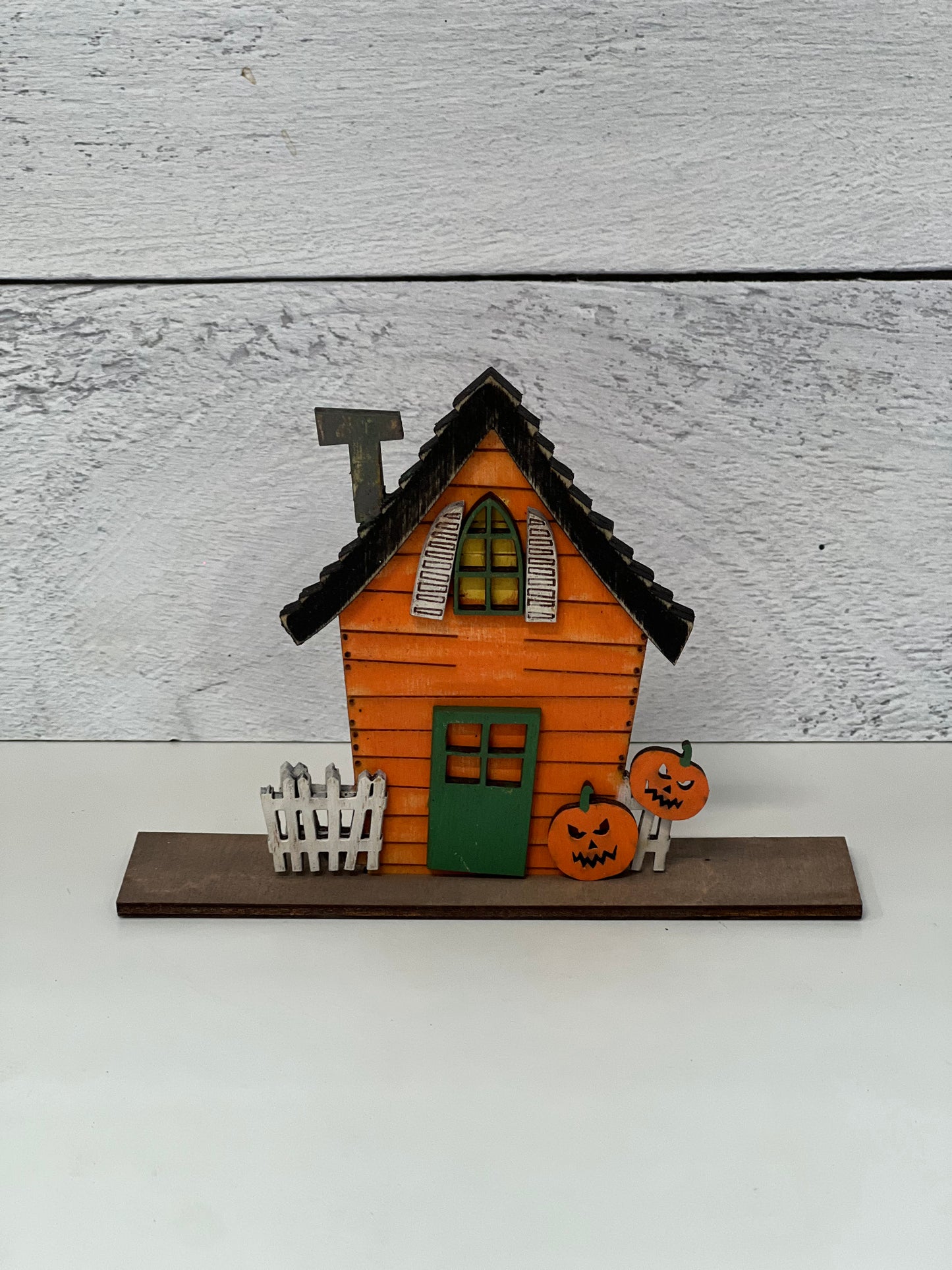 Wood Blank Halloween Houses and Finished Pieces